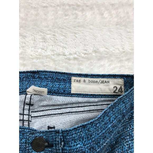 Rag & Bone Womens Jeans Size 24 Legging Skinny Blue Tweed Print - Picture 4 of 9